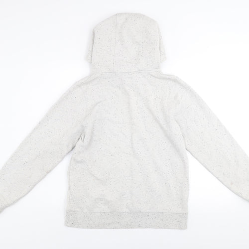 Animal Women's Grey Speckled Pullover Hoodie Size 12 Cotton Blend Casual