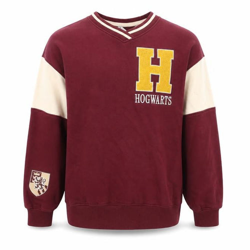 H&M Boys Red Hogwarts Colourblock V-Neck Sweatshirt 11-12 Years