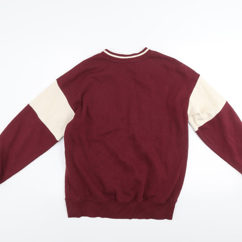 H&M Boys Red Hogwarts Colourblock V-Neck Sweatshirt 11-12 Years