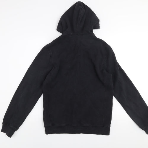 Next Men’s Black Small Zip Hoodie Jacket Cotton Blend