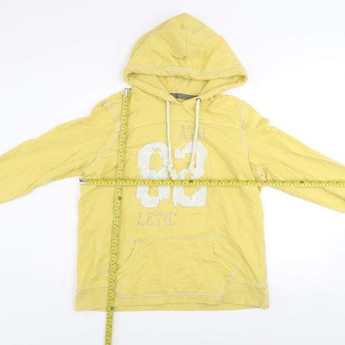 Next Women’s Yellow Hoodie Size 18 Cotton Pullover Graphic Print