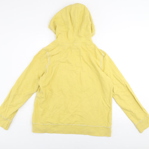 Next Women’s Yellow Hoodie Size 18 Cotton Pullover Graphic Print
