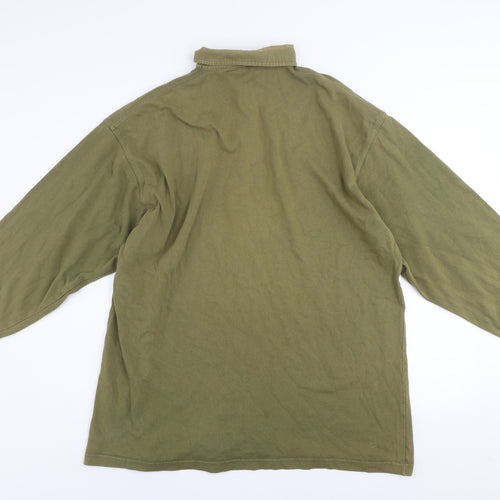 Hawkshead Men's Green XL Long Sleeve Cotton Button-Up Shirt