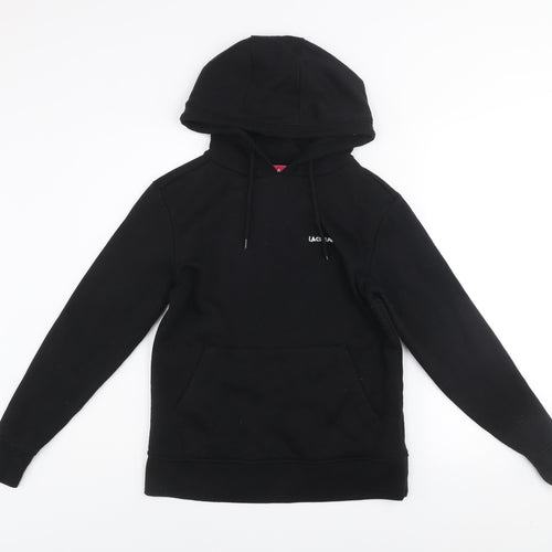 LA Gear Women’s Black Hoodie UK 6 Pullover Fleece Lined Casual Sweatshirt