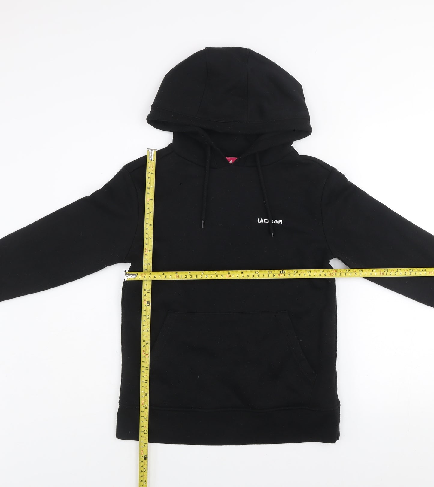 LA Gear Women’s Black Hoodie UK 6 Pullover Fleece Lined Casual Sweatshirt