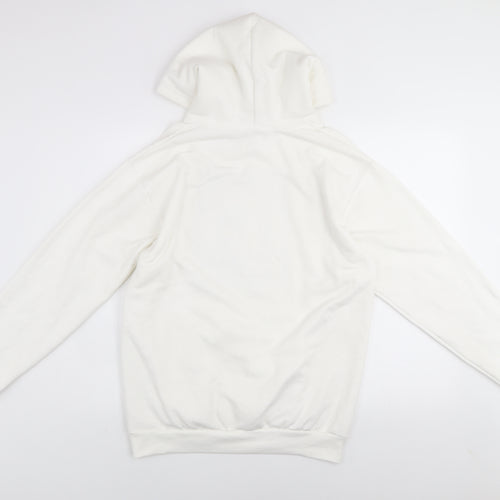 Stars & Stripes Women's White Pullover Hoodie Unicorn Graphic Size S