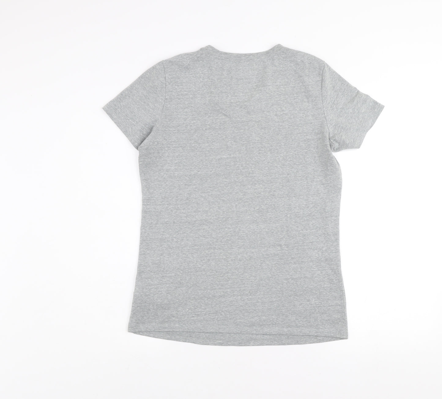 Converse Mens Grey Graphic All Star T-Shirt Size L Crew Neck Casual