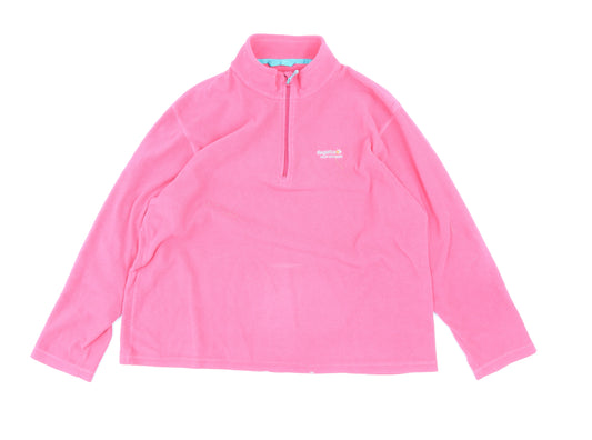 Regatta Womens Pink Fleece 1/4 Zip Jacket Size 18