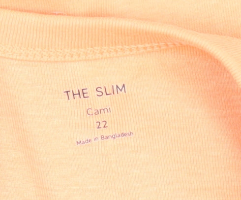 Marks and Spencer Women's Orange Slim Cami Top Size 22