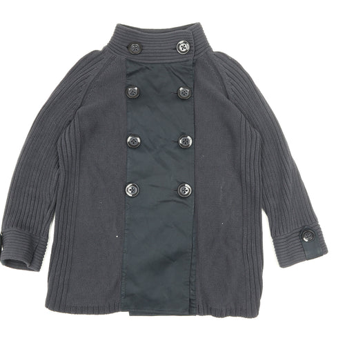 Marks and Spencer Women’s Blue Size 12 Chunky Knit Cardigan