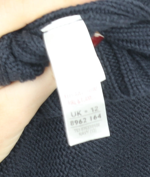 Marks and Spencer Women’s Blue Size 12 Chunky Knit Cardigan