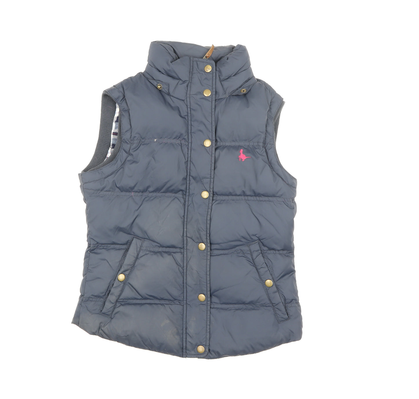 Jack Wills Women Blue Size 8 Puffer Gilet Quilted Waistcoat