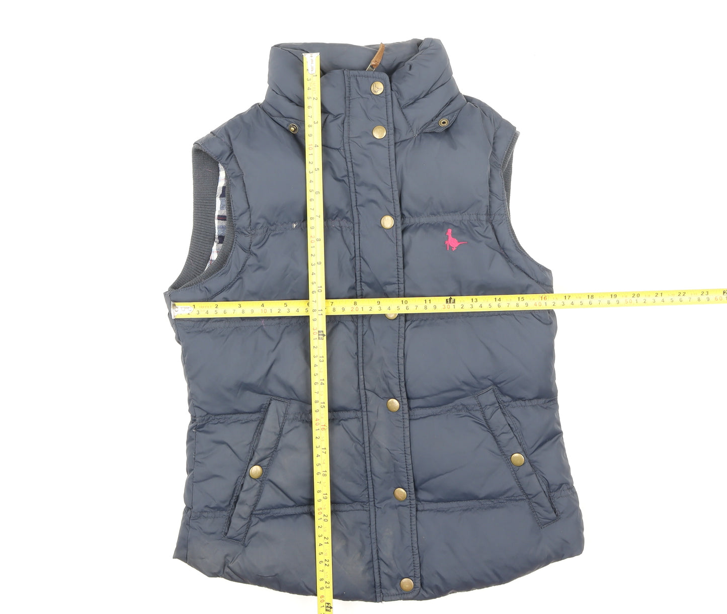 Jack Wills Women Blue Size 8 Puffer Gilet Quilted Waistcoat