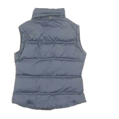 Jack Wills Women Blue Size 8 Puffer Gilet Quilted Waistcoat