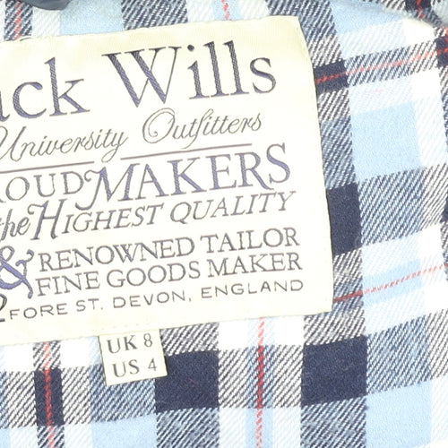 Jack Wills Women Blue Size 8 Puffer Gilet Quilted Waistcoat