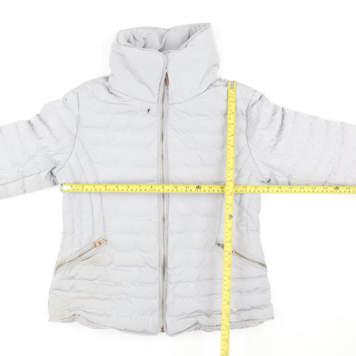 TKY Outfitters Women's Grey Puffer Jacket UK 12 Zip Lightweight