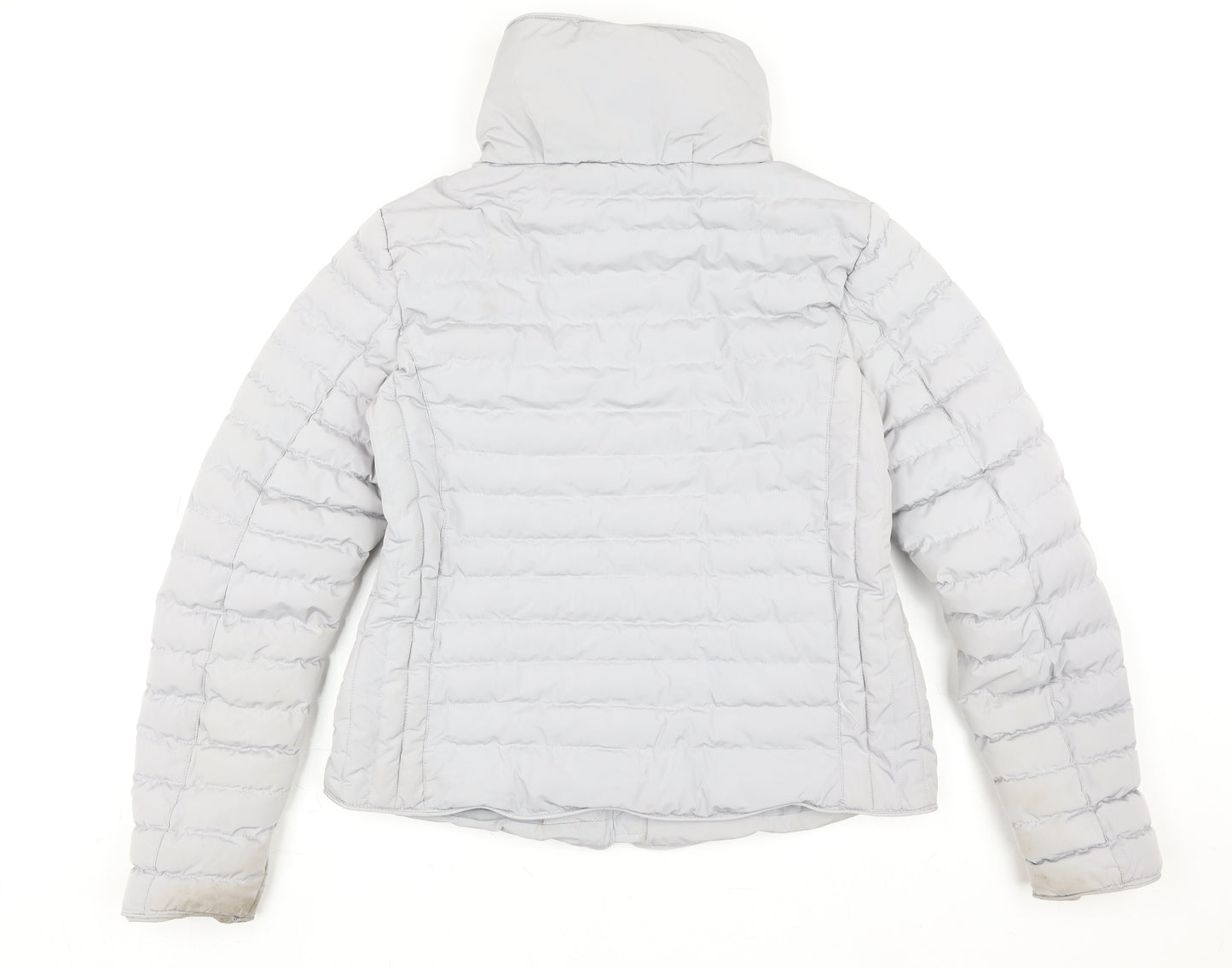 TKY Outfitters Women's Grey Puffer Jacket UK 12 Zip Lightweight