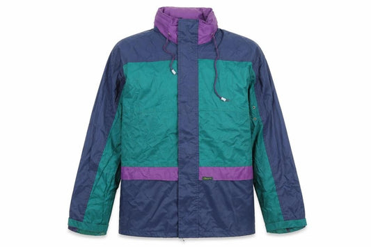 Front view of Champion women’s multicoloured l 90s windbreaker jacket