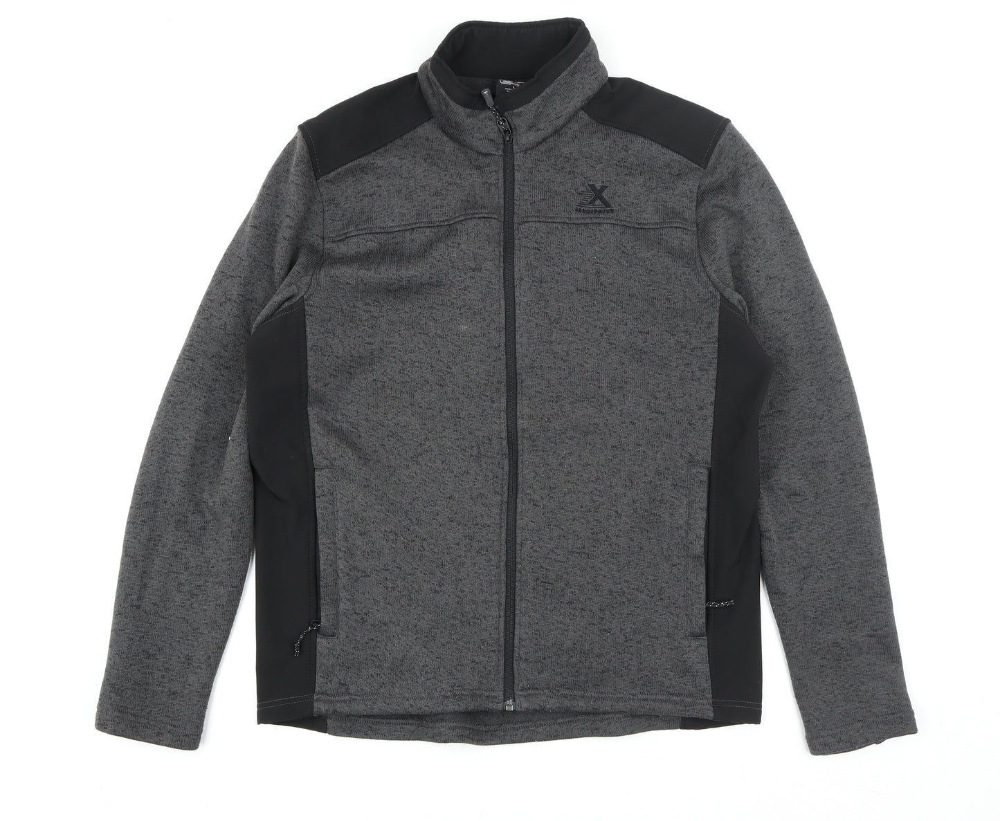 Zead Xposur Men's Grey Full Zip Fleece Jacket Size L Regular Fit