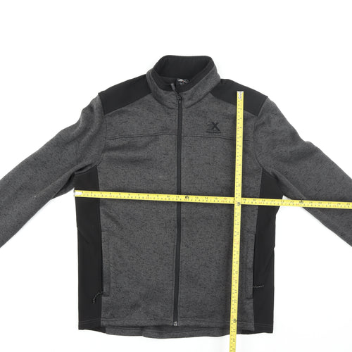 Zead Xposur Men's Grey Full Zip Fleece Jacket Size L Regular Fit