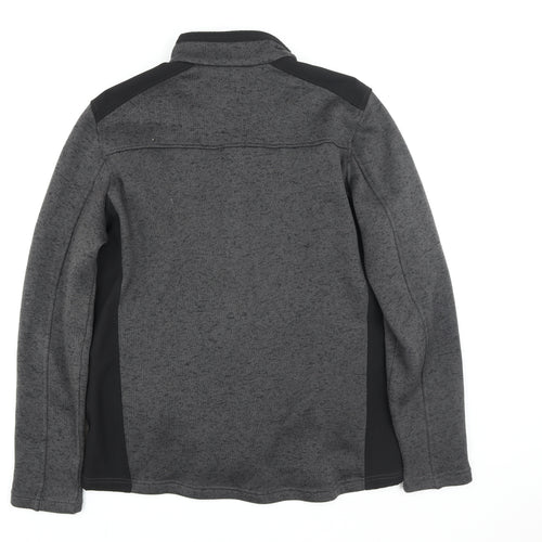 Zead Xposur Men's Grey Full Zip Fleece Jacket Size L Regular Fit