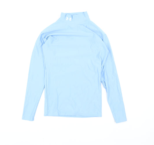 Under Armour Women Blue ColdGear Long Sleeve Mock Neck Top Size M