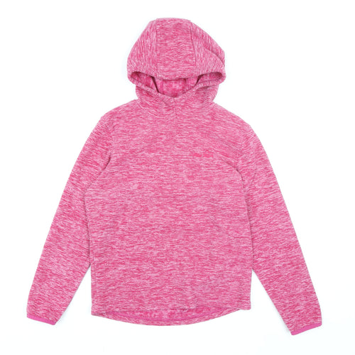 Peter Storm Teens Pink Fleece Hooded Activewear Jacket Size 11-12