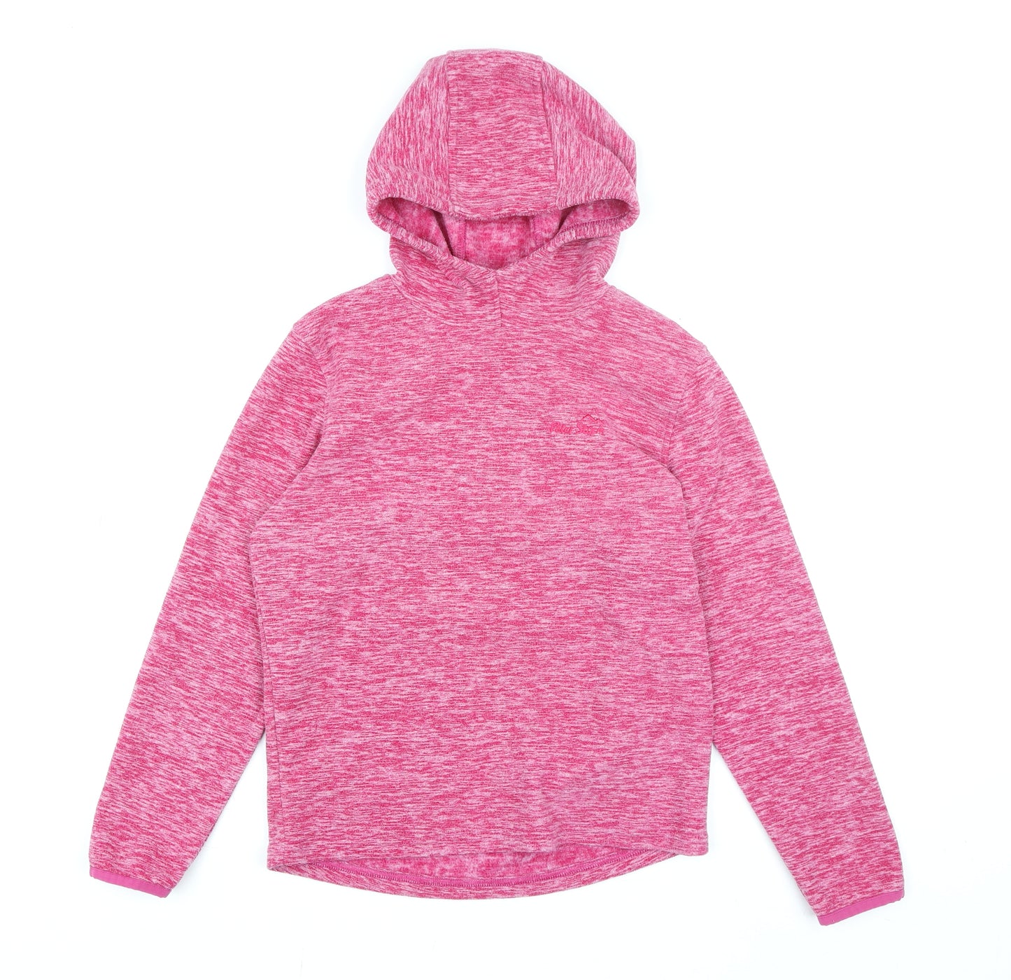 Peter Storm Teens Pink Fleece Hooded Activewear Jacket Size 11-12