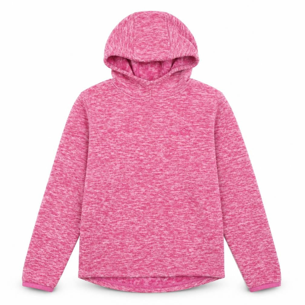 Front view of Peter Storm Teens Pink Fleece Hooded Activewear Jacket, size 11-12