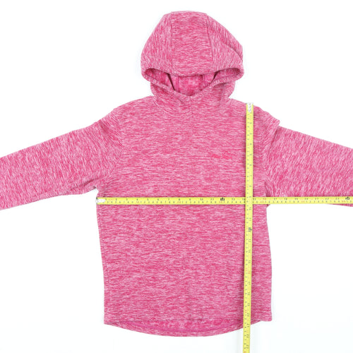 Peter Storm Teens Pink Fleece Hooded Activewear Jacket Size 11-12