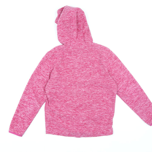 Peter Storm Teens Pink Fleece Hooded Activewear Jacket Size 11-12
