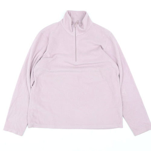 Mountain Warehouse Womens Pink Fleece Half Zip Jacket Size 14