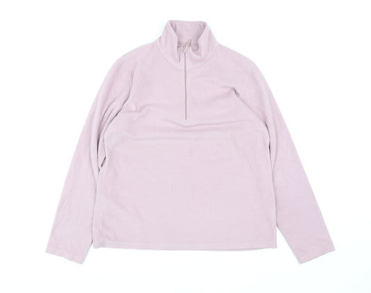Mountain Warehouse Womens Pink Fleece Half Zip Jacket Size 14