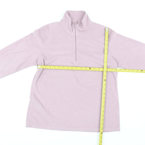 Mountain Warehouse Womens Pink Fleece Half Zip Jacket Size 14