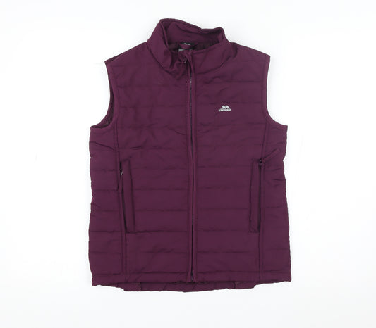 Trespass Girls Purple Puffer Gilet 11-12 Years Lightweight Quilted Waistcoat