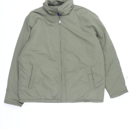James Pringle Men's Green XL Puffer Jacket Full Zip Insulated