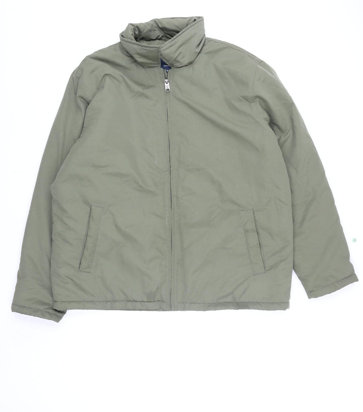 James Pringle Men's Green XL Puffer Jacket Full Zip Insulated