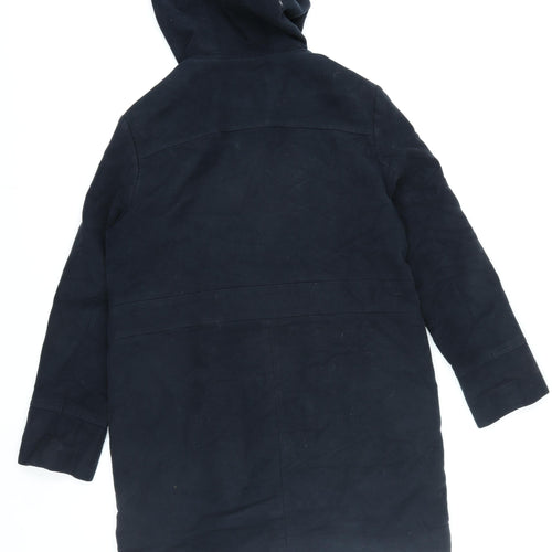 White Stuff Women's Blue Hooded Parka Coat Size 10