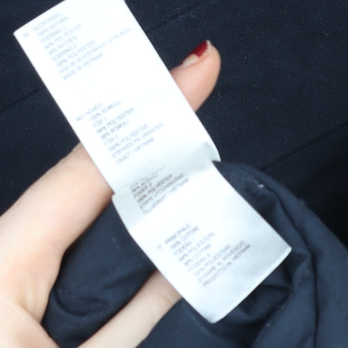 White Stuff Women's Blue Hooded Parka Coat Size 10