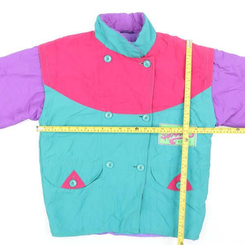 Fusalp Girls Multicoloured 12 Years Retro Ski Jacket Winter Colourblock