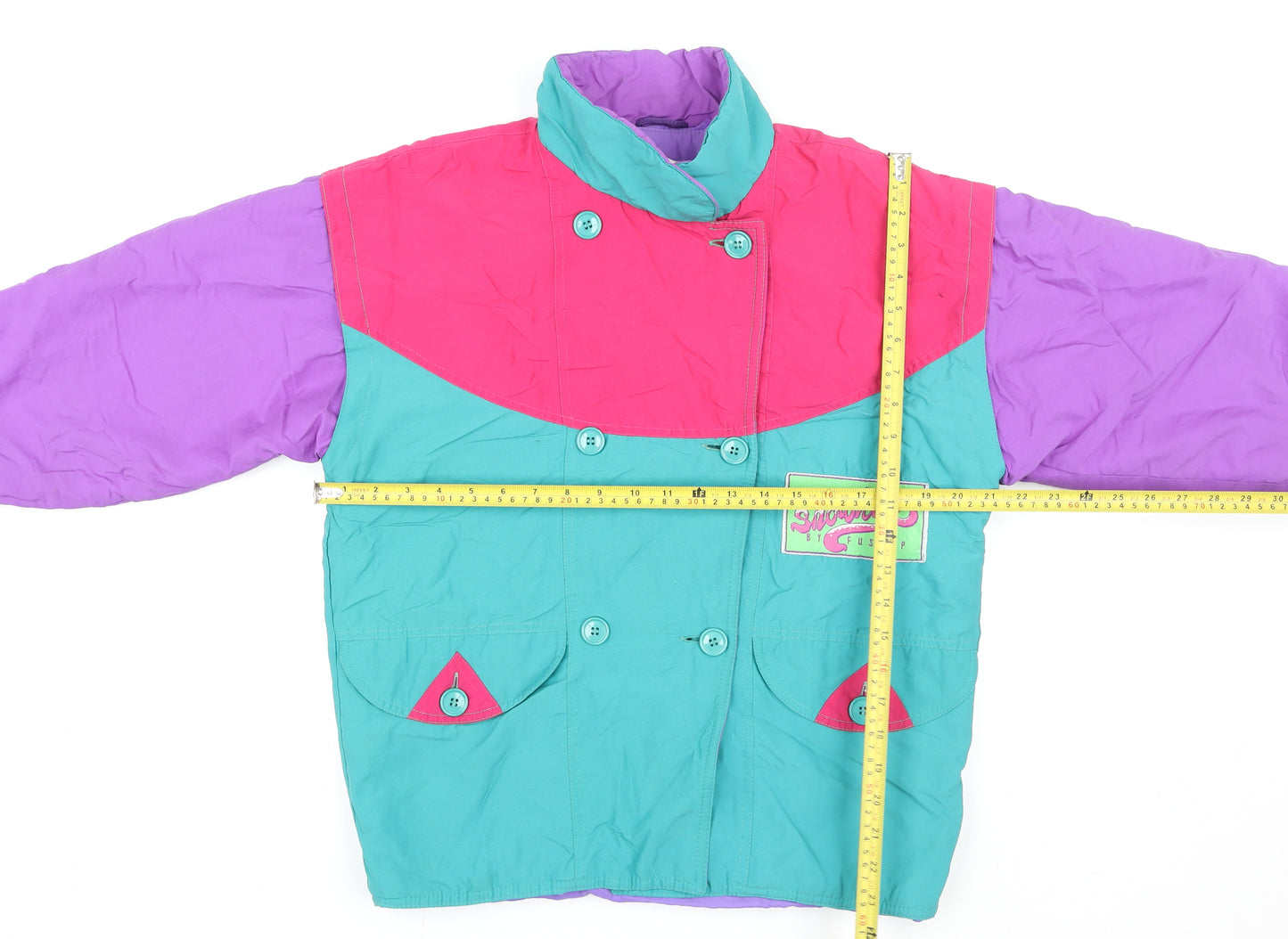 Fusalp Girls Multicoloured 12 Years Retro Ski Jacket Winter Colourblock
