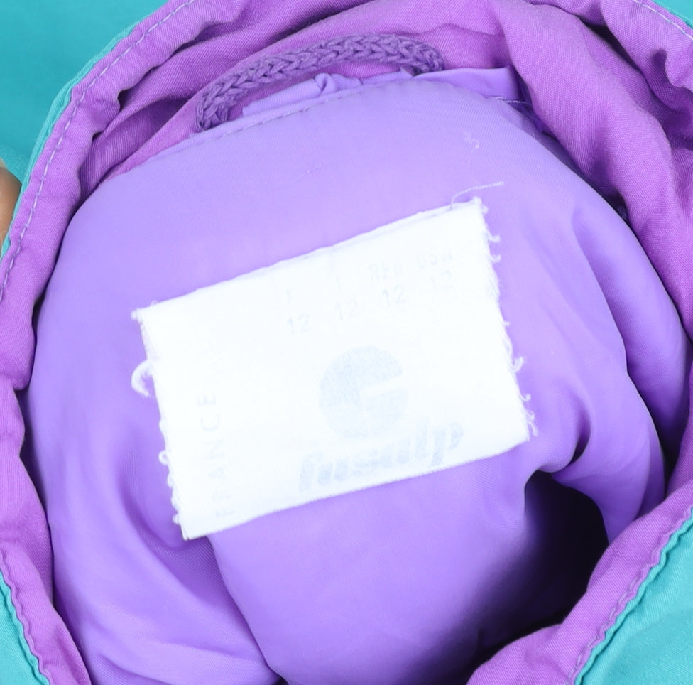 Fusalp Girls Multicoloured 12 Years Retro Ski Jacket Winter Colourblock