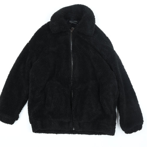 Urban Outfitters Women Black XS Full Zip Fleece Hoodie Jacket