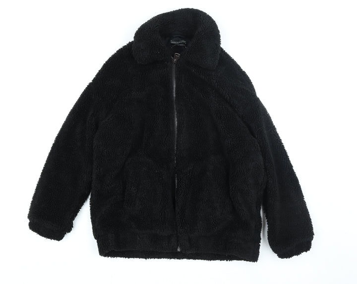 Urban Outfitters Women Black XS Full Zip Fleece Hoodie Jacket