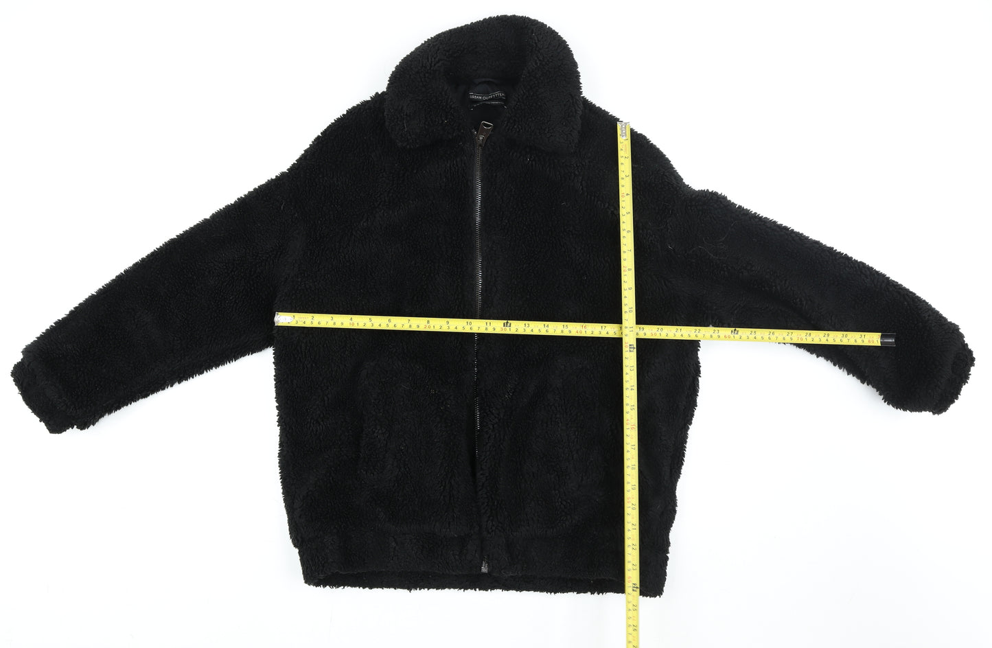 Urban Outfitters Women Black XS Full Zip Fleece Hoodie Jacket
