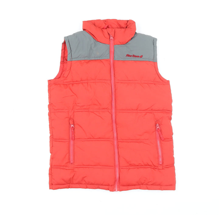 Peter Storm Boys Red Grey Puffer Bodywarmer Gilet 11-12 Years Insulated Zip