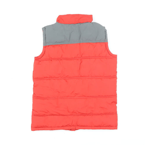 Peter Storm Boys Red Grey Puffer Bodywarmer Gilet 11-12 Years Insulated Zip