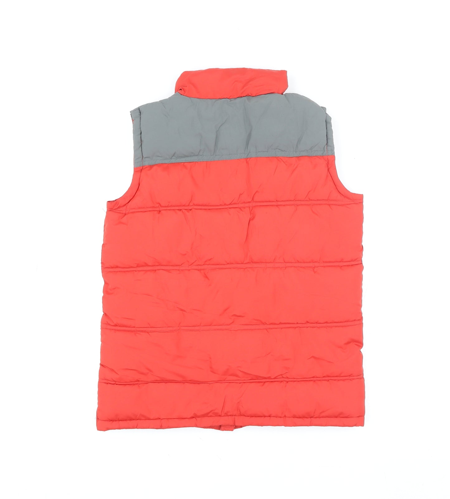 Peter Storm Boys Red Grey Puffer Bodywarmer Gilet 11-12 Years Insulated Zip