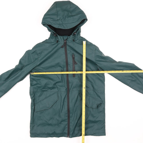 Marks and Spencer Boys Green Hooded Waterproof Rain Coat 13-14 Years