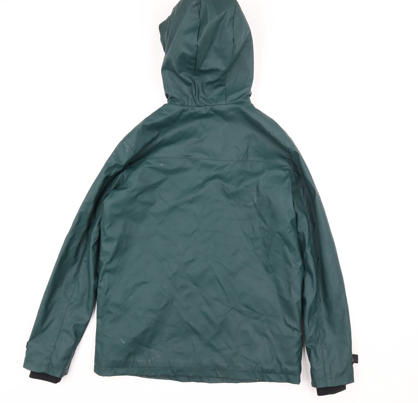 Marks and Spencer Boys Green Hooded Waterproof Rain Coat 13-14 Years